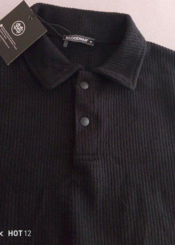 Erkek Siyah Uzun Kollu Polo Tişört - Görsel 2