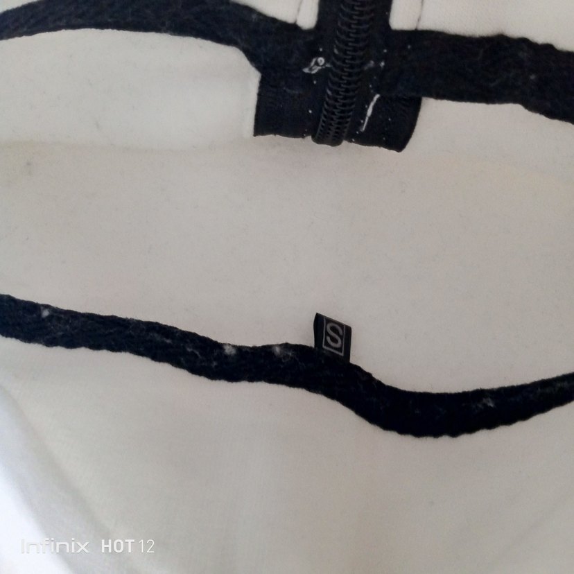 Erkek Beyaz Fermuarlı Sweatshirt - Görsel 4