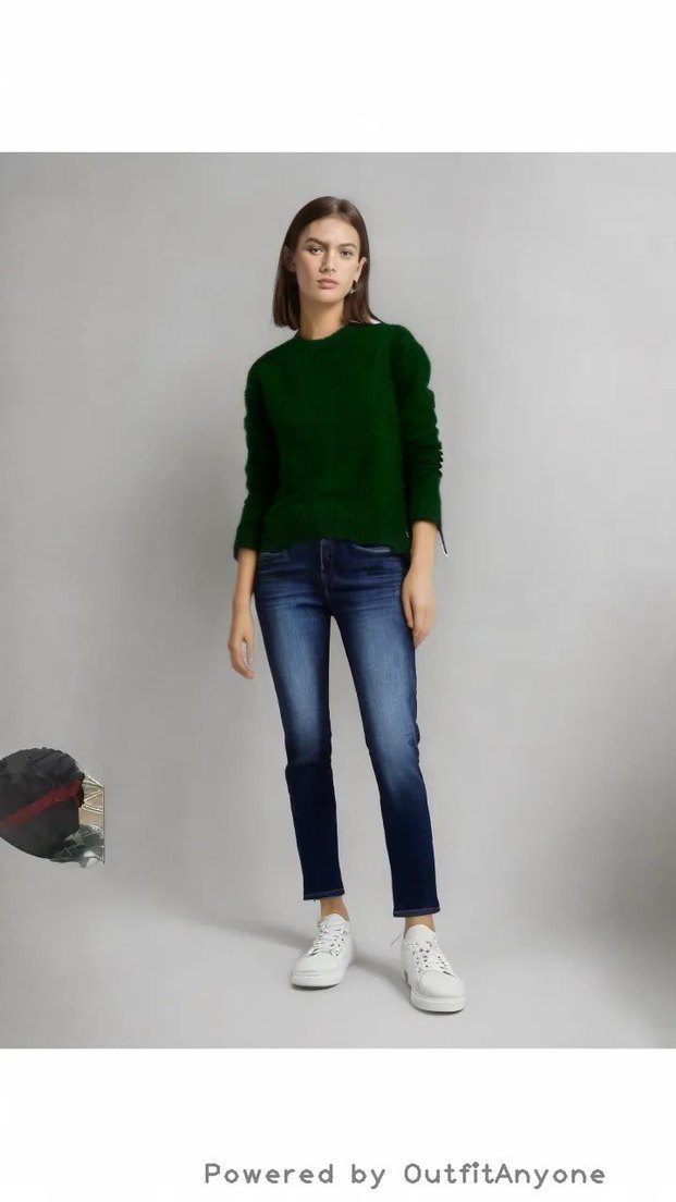 Beyaz Normal Boy Kadın Jean Pantolon - Görsel 2