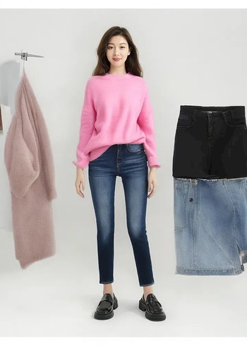 Koyu Mavi Regular Fit Denim Kadın Jean - Görsel 3