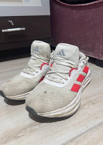 Gri-Beyaz Bağcıklı Erkek Spor Ayakkabı - Görsel 4