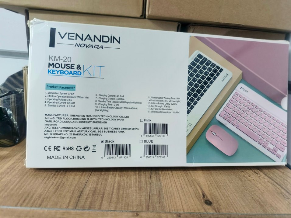 Pembe Bluetooth Klavye ve Mouse Seti - Görsel 2