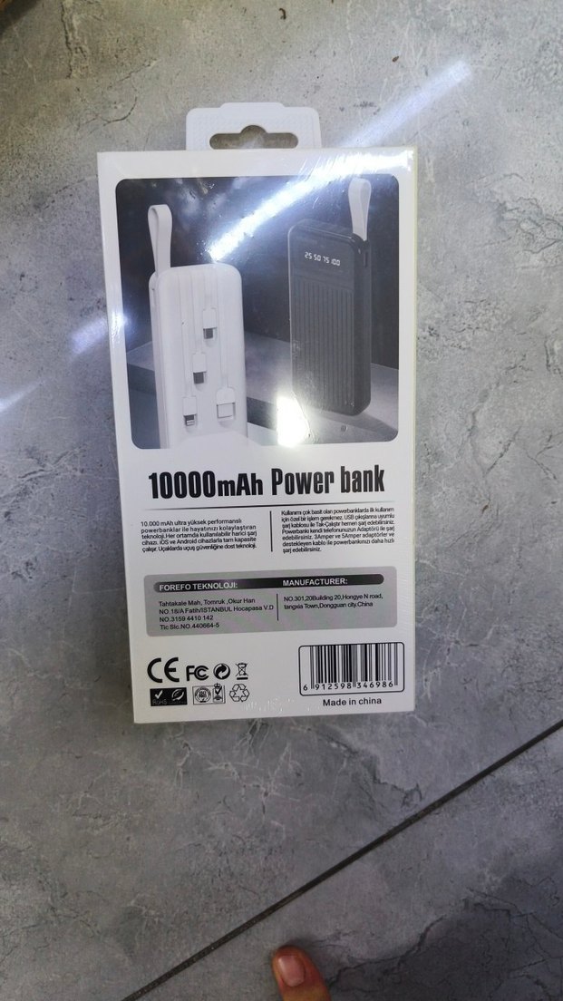 Forefo 10.000 mAh Beyaz Power Bank - Görsel 2