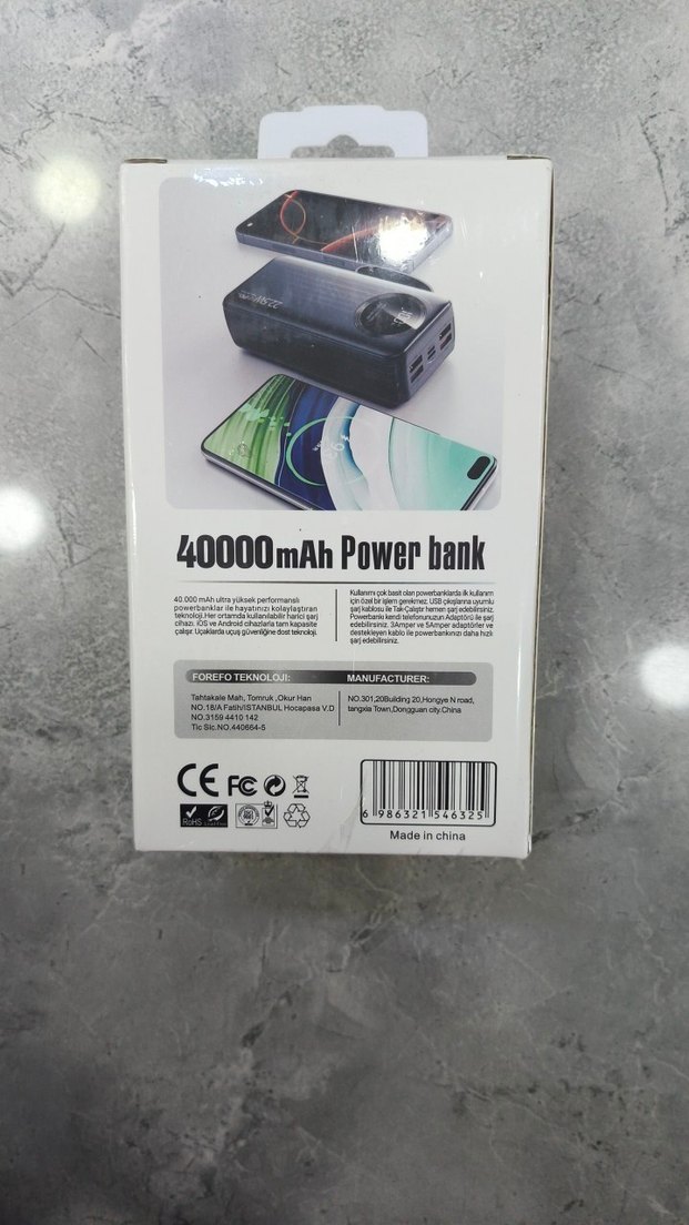 Forefo 40.000 mAh Hızlı Şarj Power Bank - Görsel 2