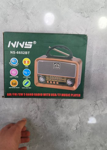Renkli NS-6652BT 3 Bant Radyo ve Müzik Çalar - Görsel 3