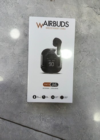 Siyah Gri Kablosuz Airbuds Kulaklık - Görsel 2