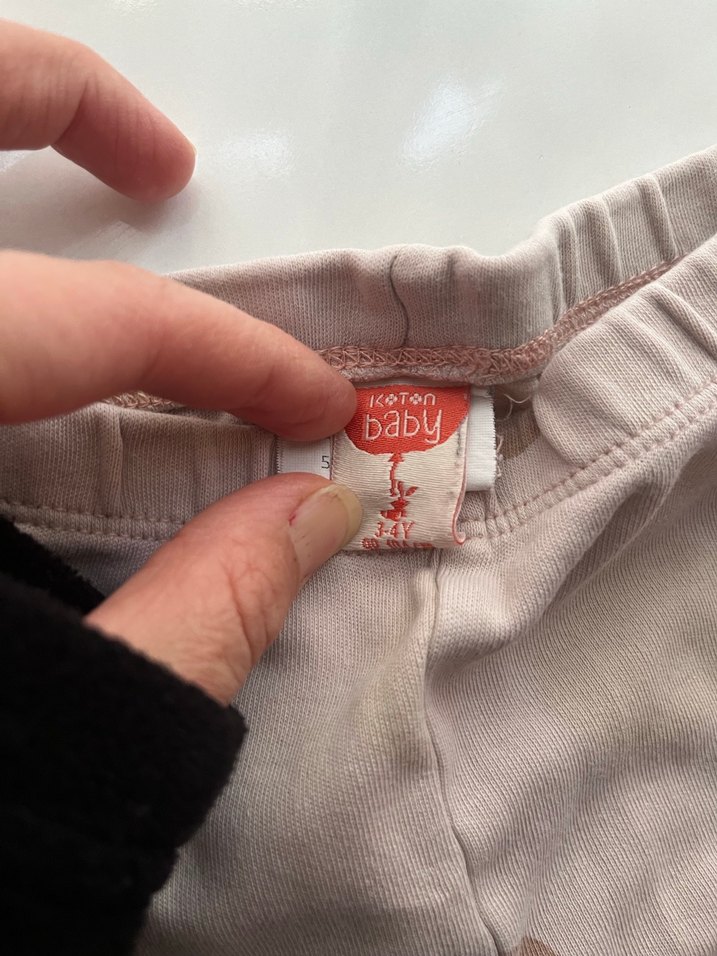 Bej Puantiyeli Kız Tayt - Görsel 2