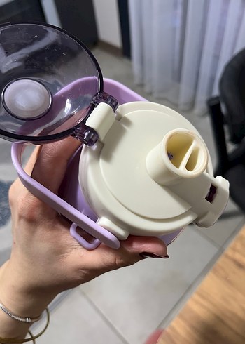 Pastel Mor Çocuk Termos Şişesi - Görsel 3