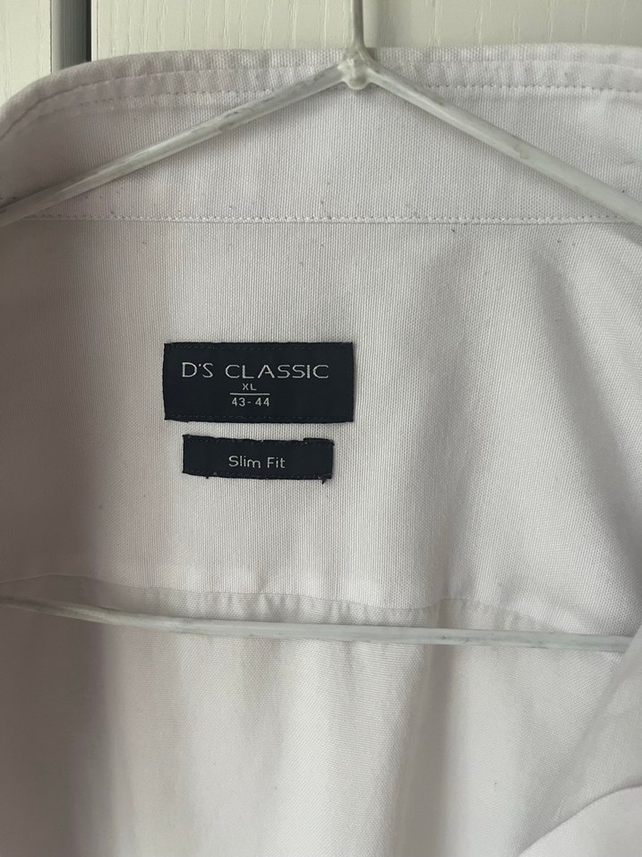 Erkek Beyaz Klasik Keten Gömlek - Görsel 2