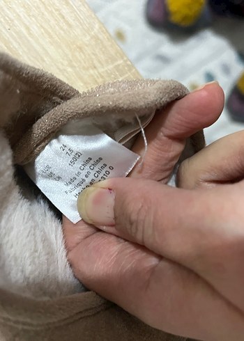 Kız Çocuk Bej Süet Kürklü Bot - Görsel 3