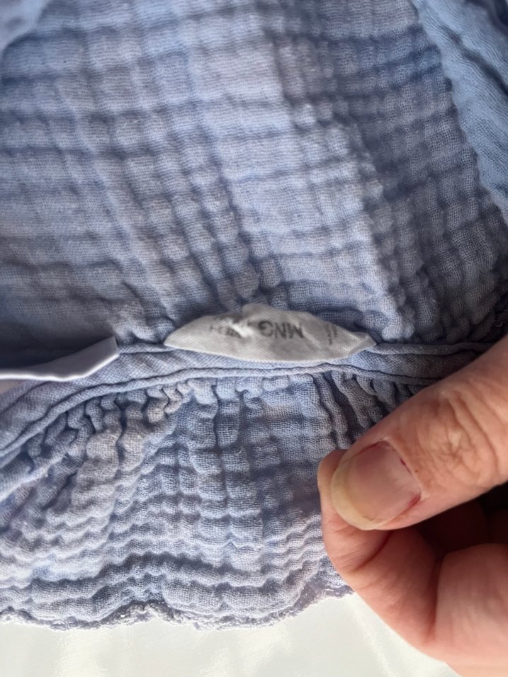 Kız Çocuk Mavi Keten Gömlek - Görsel 2