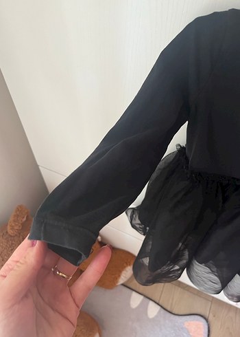 Uzun Kollu Siyah Gotik Kız Elbisesi - Görsel 6