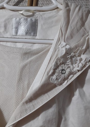 Uzun Kesim, Düğmeli Keten Ceket yağmurluk - Görsel 3