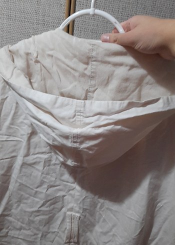 Uzun Kesim, Düğmeli Keten Ceket yağmurluk - Görsel 6