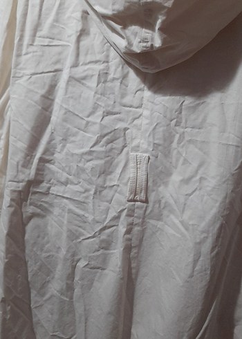 Uzun Kesim, Düğmeli Keten Ceket yağmurluk - Görsel 7