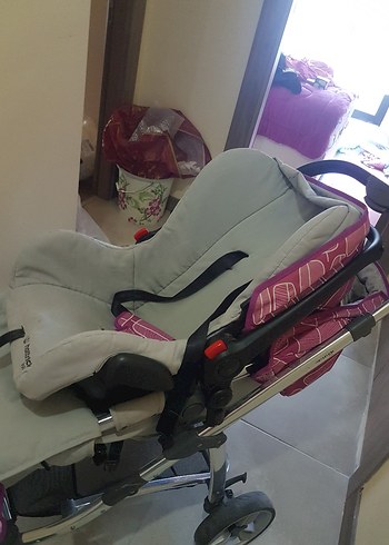 Gri ve Pembe Bebek Arabası - Görsel 9