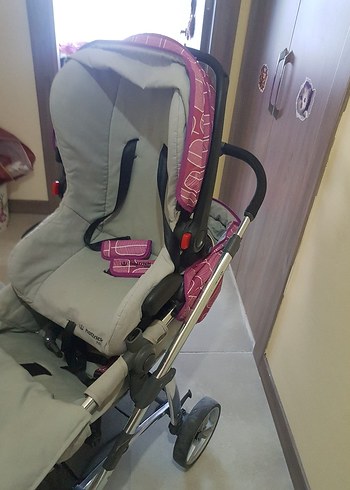 Gri ve Pembe Bebek Arabası - Görsel 8