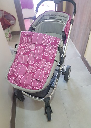 Gri ve Pembe Bebek Arabası - Görsel 5