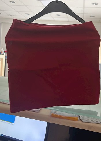 Kırmızı mini etek - Görsel 2