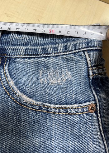 Kadın Mavi Denim Mini Şort - Görsel 5