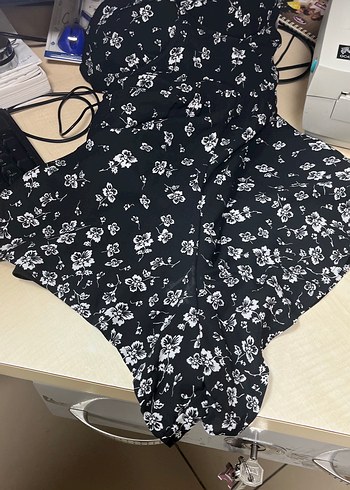 Siyah Straplez Midi Kadın Elbise - Görsel 4