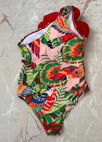 Çiçek Desenli mayo pareo takım - Görsel 5