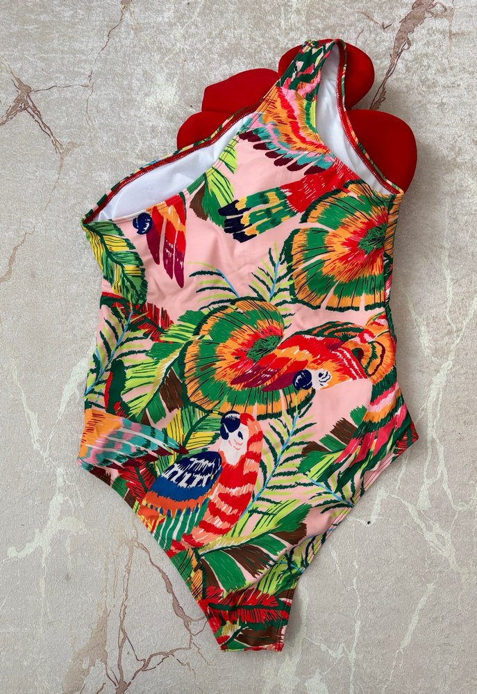 Çiçek Desenli mayo pareo takım - Görsel 5