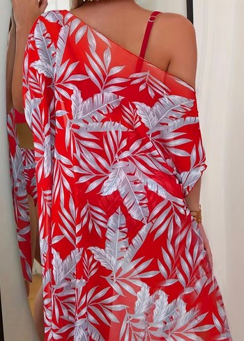 Kırmızı üçlü Bikini Takım - Görsel 3