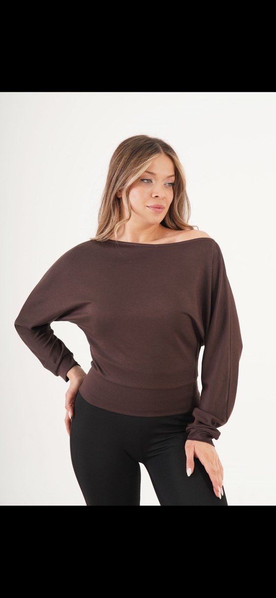 Kahverengi Kadın Salaş Bluz - Görsel 3