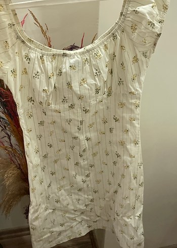 Çiçek desenli baharlık Midi Bohem Elbise - Görsel 3