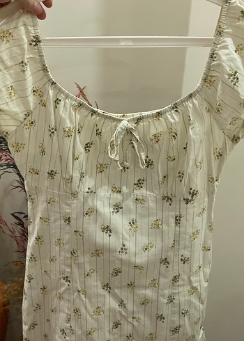 Çiçek desenli baharlık Midi Bohem Elbise - Görsel 2