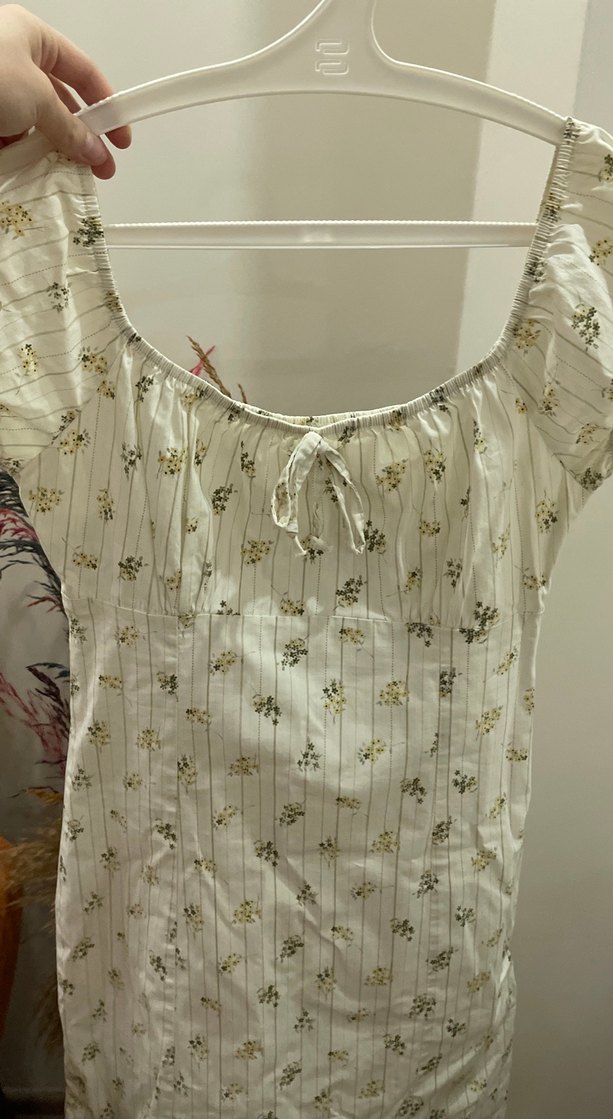 Çiçek desenli baharlık Midi Bohem Elbise - Görsel 2