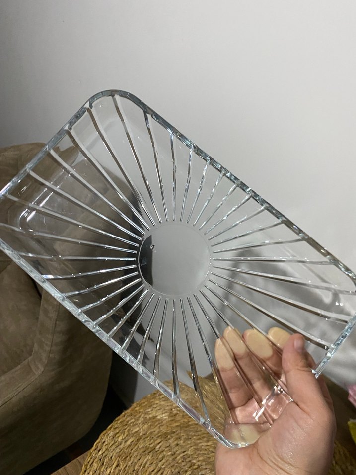 Bohem tarzda cam tabak sunum tabagı - Görsel 3