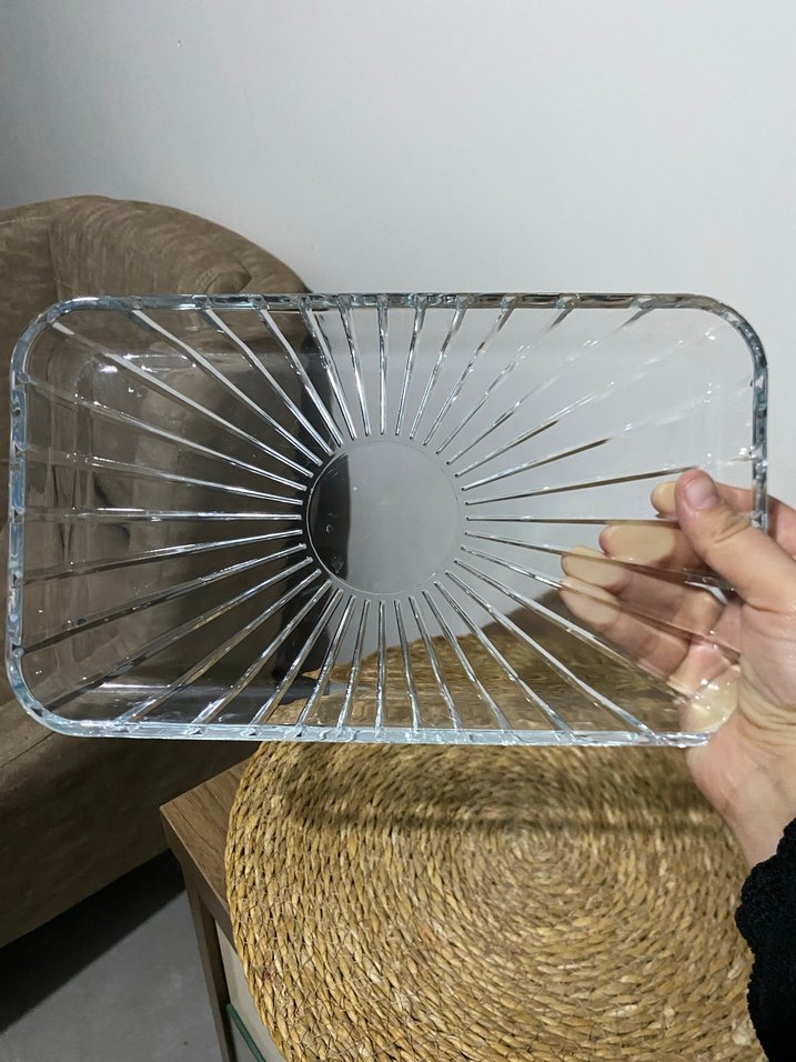 Bohem tarzda cam tabak sunum tabagı - Görsel 2