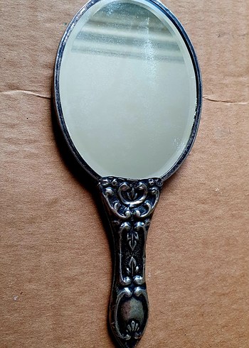 Gümüş Vintage Parlak El Aynası - Görsel 2