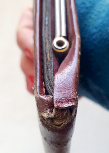 Kahverengi Vintage Deri Kadın Cüzdanı - Görsel 4