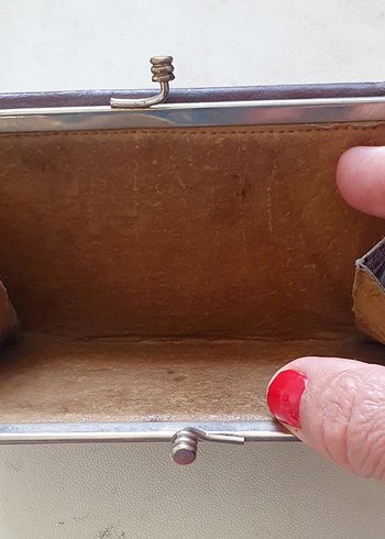 Kahverengi Vintage Deri Kadın Cüzdanı - Görsel 3