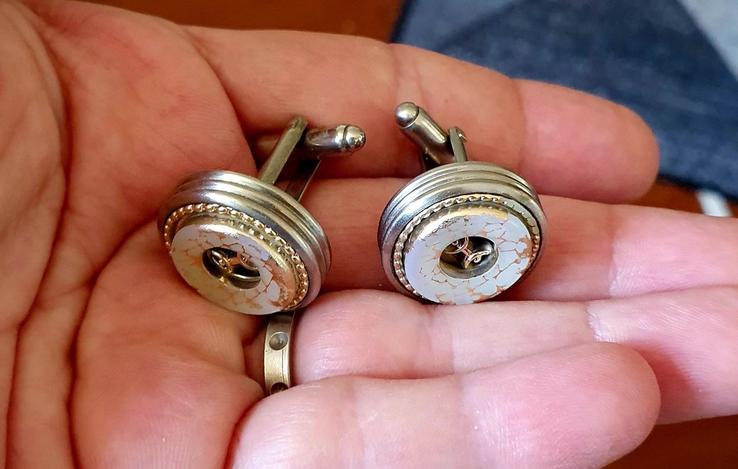 Nakışlı Altın Renk Vintage
Kol Düğmesi - Görsel 3