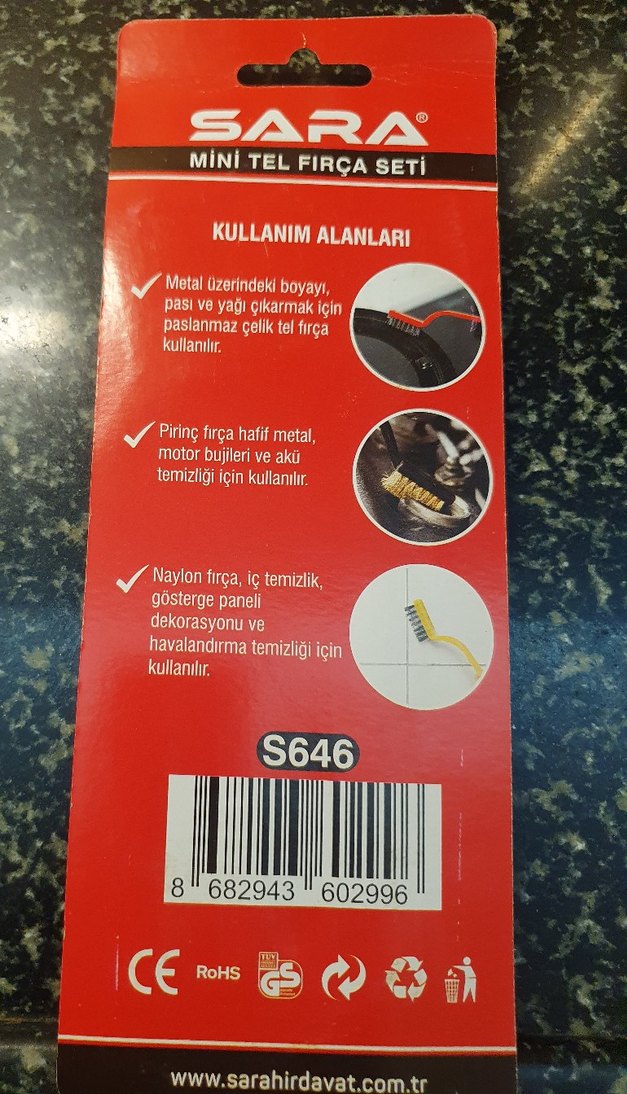 Renkli Tel Fırça Seti 3'lü - Görsel 2