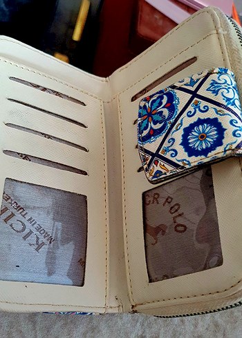 Renkli Nakışlı Bohem Seramik Desenli Cüzdan - Görsel 2