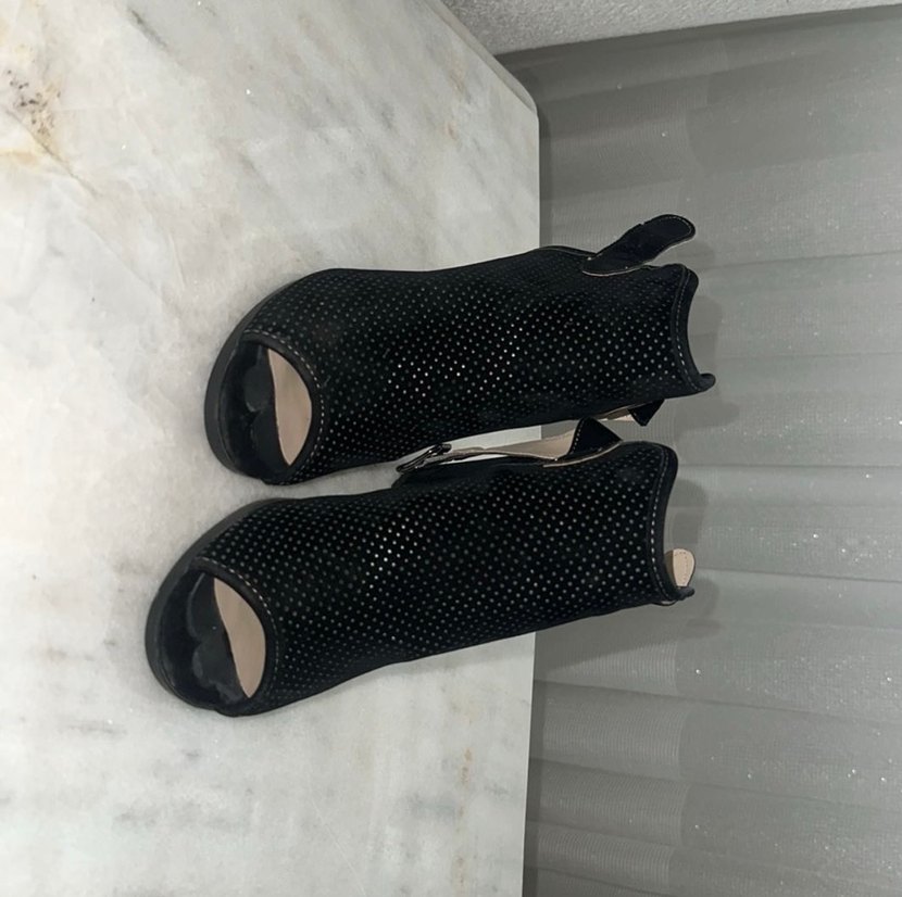 Siyah Tokalı Blok Topuklu Kadın Ayakkabı - Görsel 2