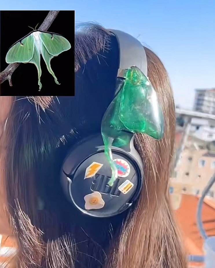 Ay Kelebeği Kulaklık Charmı - Görsel 2