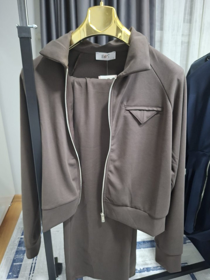 Uzun Kollu Kemerli Kadın Takim esoryman - Görsel 4