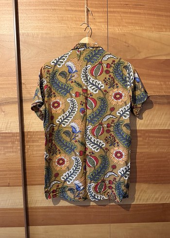 Vintage Desenli Kısa Kollu Gömlek/ XL - Görsel 2