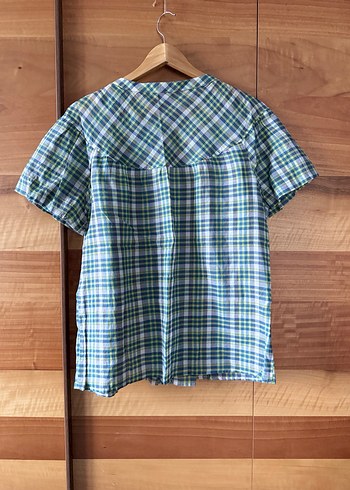 MNG Casual Kareli Kısa Kollu Gömlek - Görsel 2