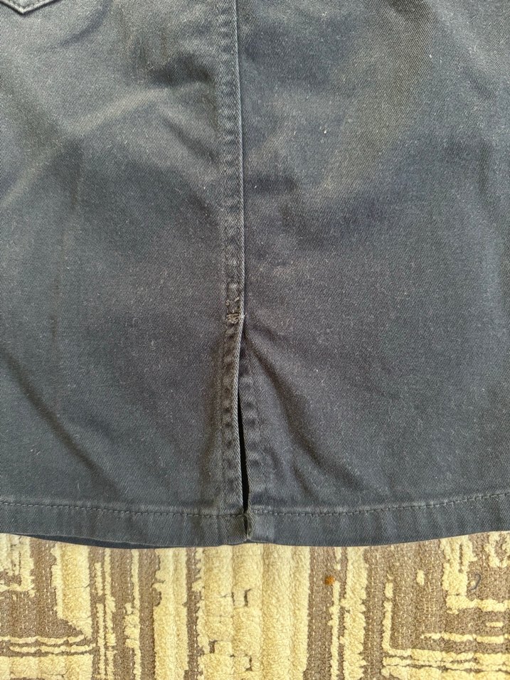 Yüksek Bek Lacivert mini kot etek / S - Görsel 3