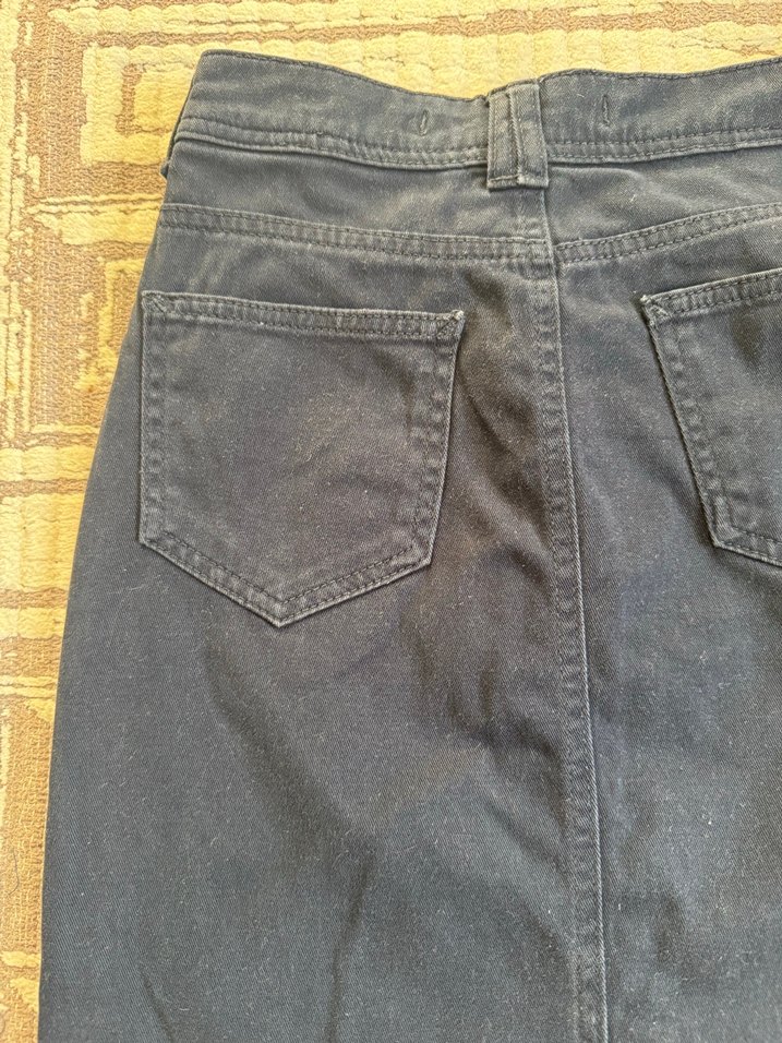 Yüksek Bek Lacivert mini kot etek / S - Görsel 4