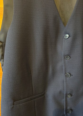 Abdullah Kiğılı lacivert damatlık  3lü takım / 50 beden - Görsel 5