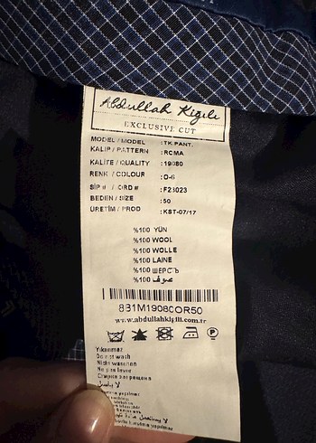Abdullah Kiğılı lacivert damatlık  3lü takım / 50 beden - Görsel 11
