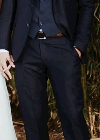 Abdullah Kiğılı lacivert damatlık  3lü takım / 50 beden - Görsel 12